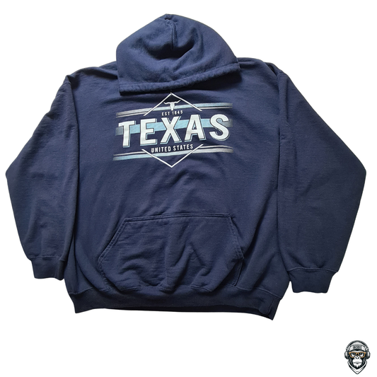 Texas Hoodie Gildan Heavy Blend – Frontansicht mit Print