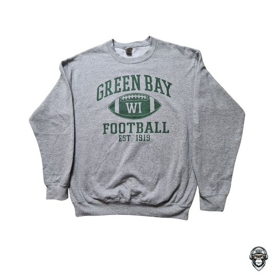 Gildan Sweatshirt Grau – Green Bay WI Football America (M)