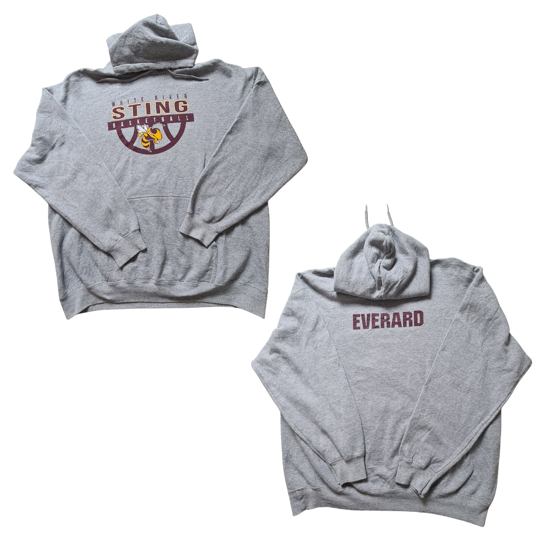 Port & Company Hoodie Grau – White River Sting Basketball (XL)