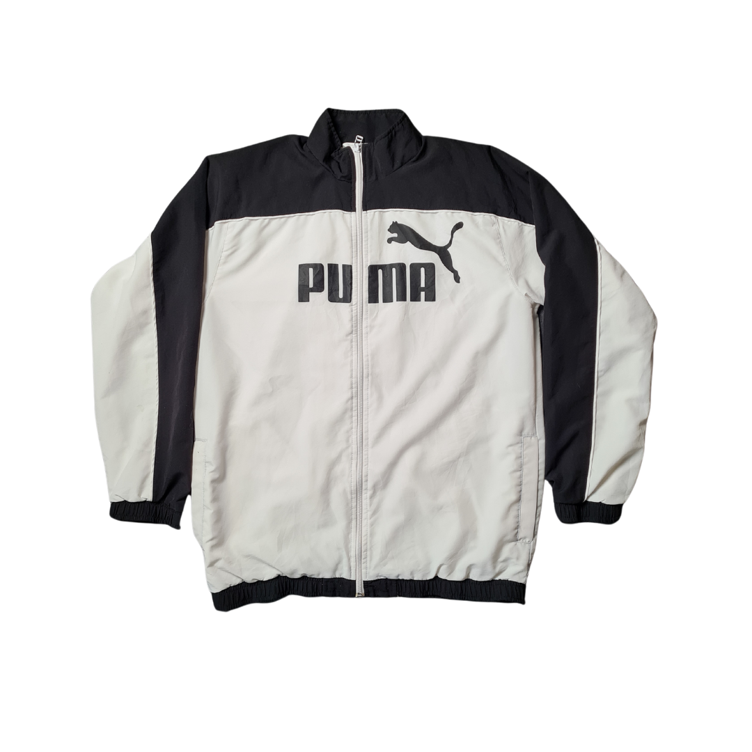PUMA Trainingsjacke | Schwarz-Weiß | Retro Style (M)