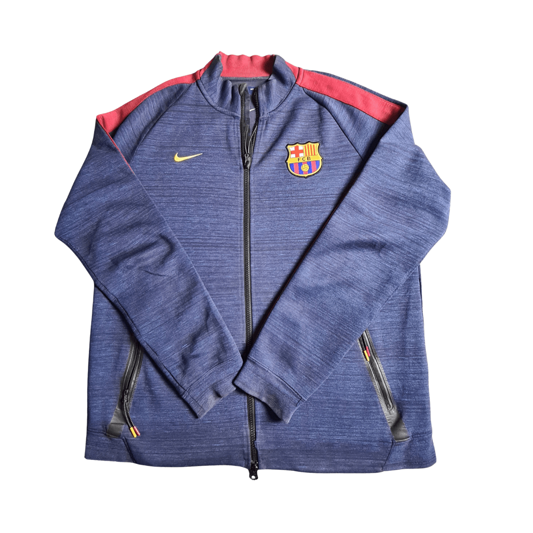 Nike Vintage FC Barcelona Trainingsjacke in Navy – weiches Fleece