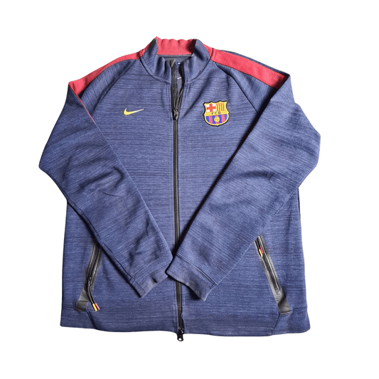 Nike Vintage FC Barcelona Trainingsjacke in Navy – weiches Fleece