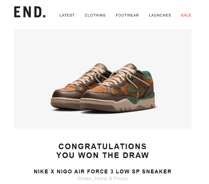 Nike Air Force 3 Low Nigo | Baroque Brown | Gr. 40
