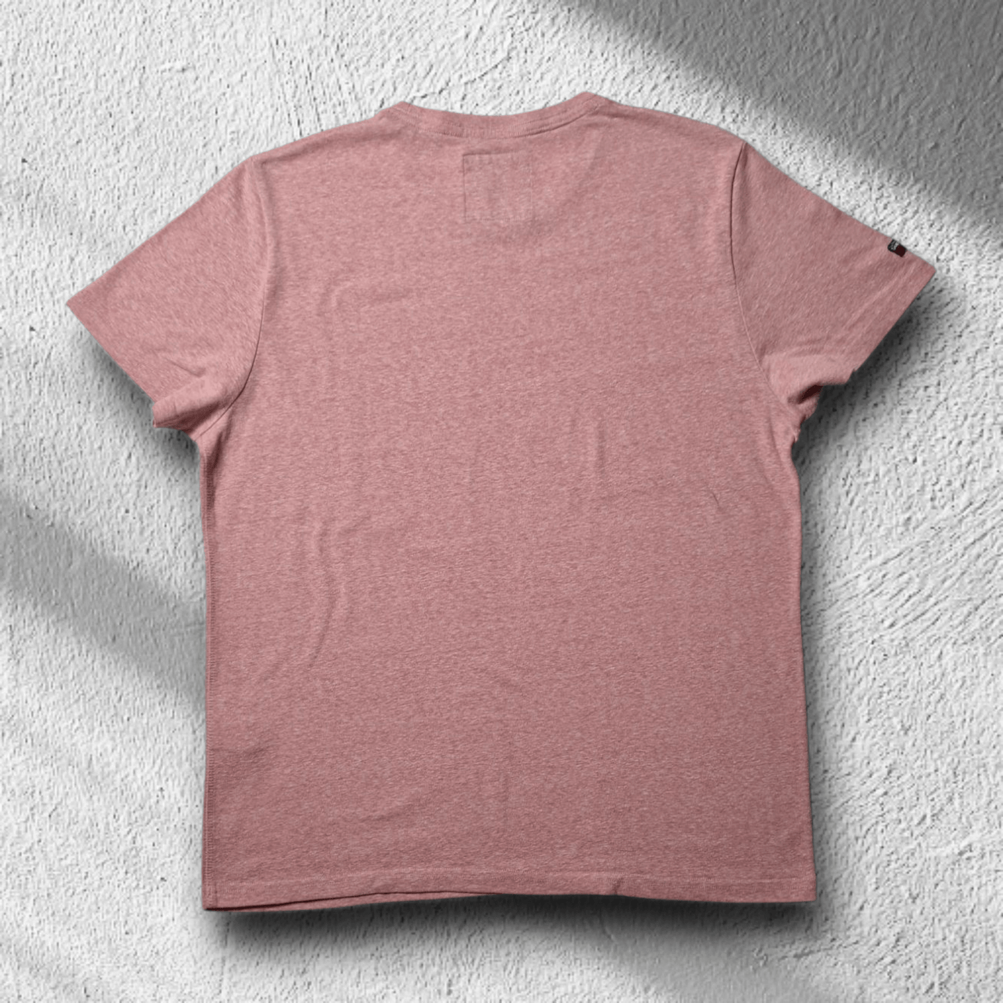 SuperDry T-Shirt Real Logo Print | Rosa Melange | Größe L