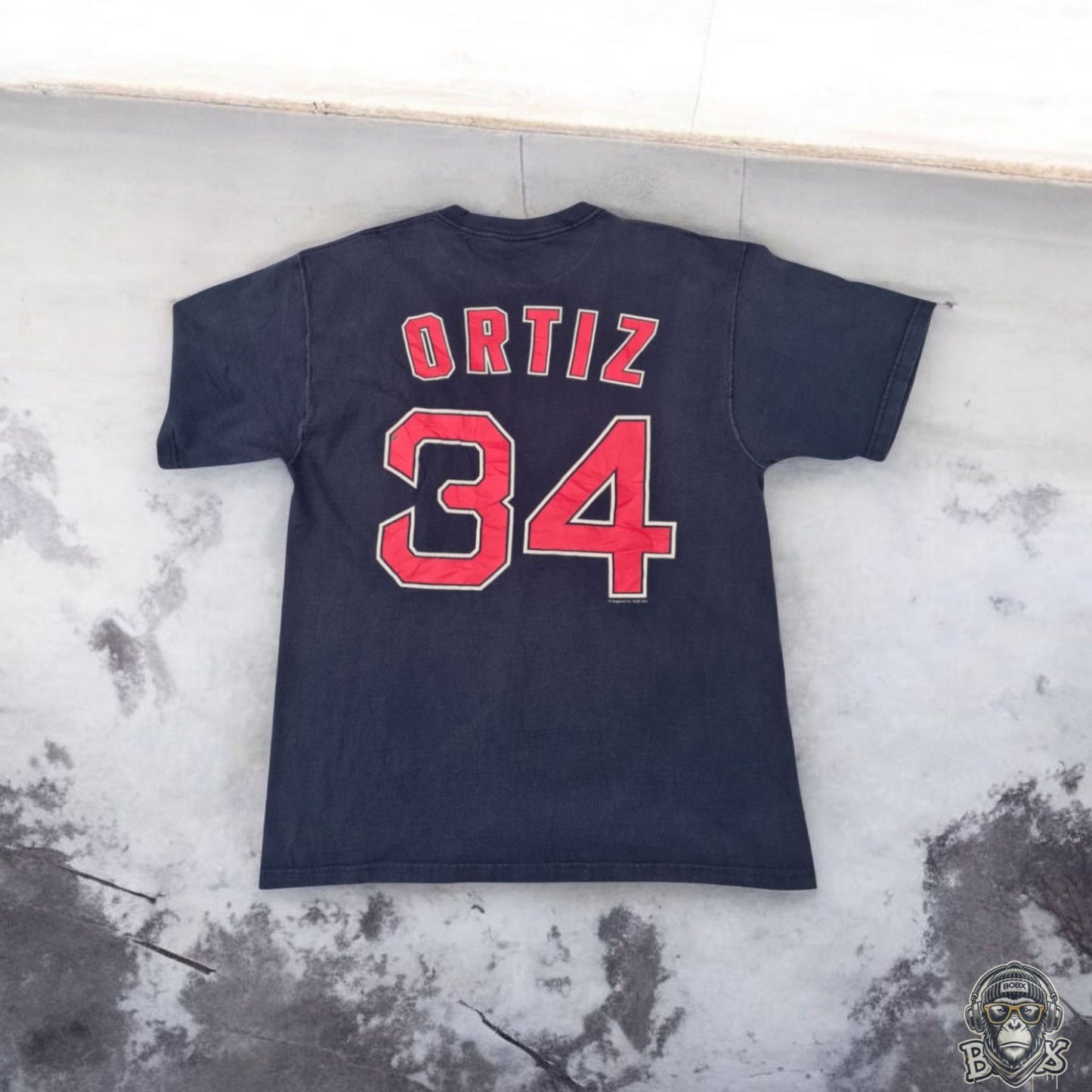 Vintage Red Sox David Ortiz #34 T-Shirt – Navy | 90s Fruit of the Loom | Größe L