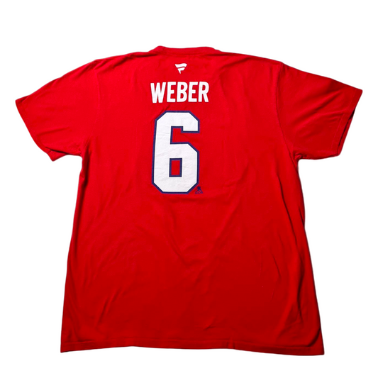 Retro Fanatics NHL T-Shirt – Montreal Canadiens Weber #6 – Rot – Größe L