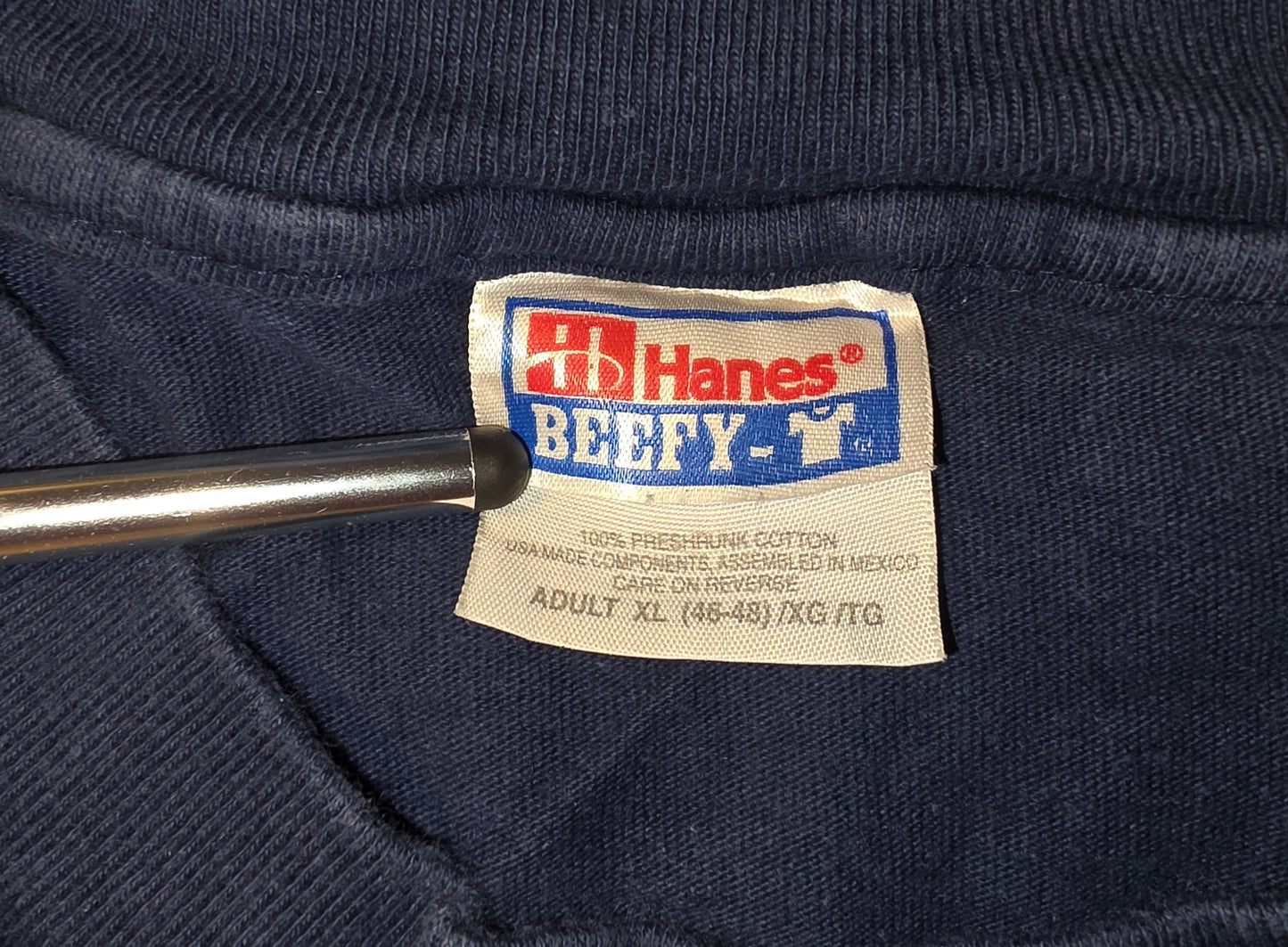 Hanes Beefy‑T 90s T‑Shirt Savannah Georgia Navy, Gr. XL