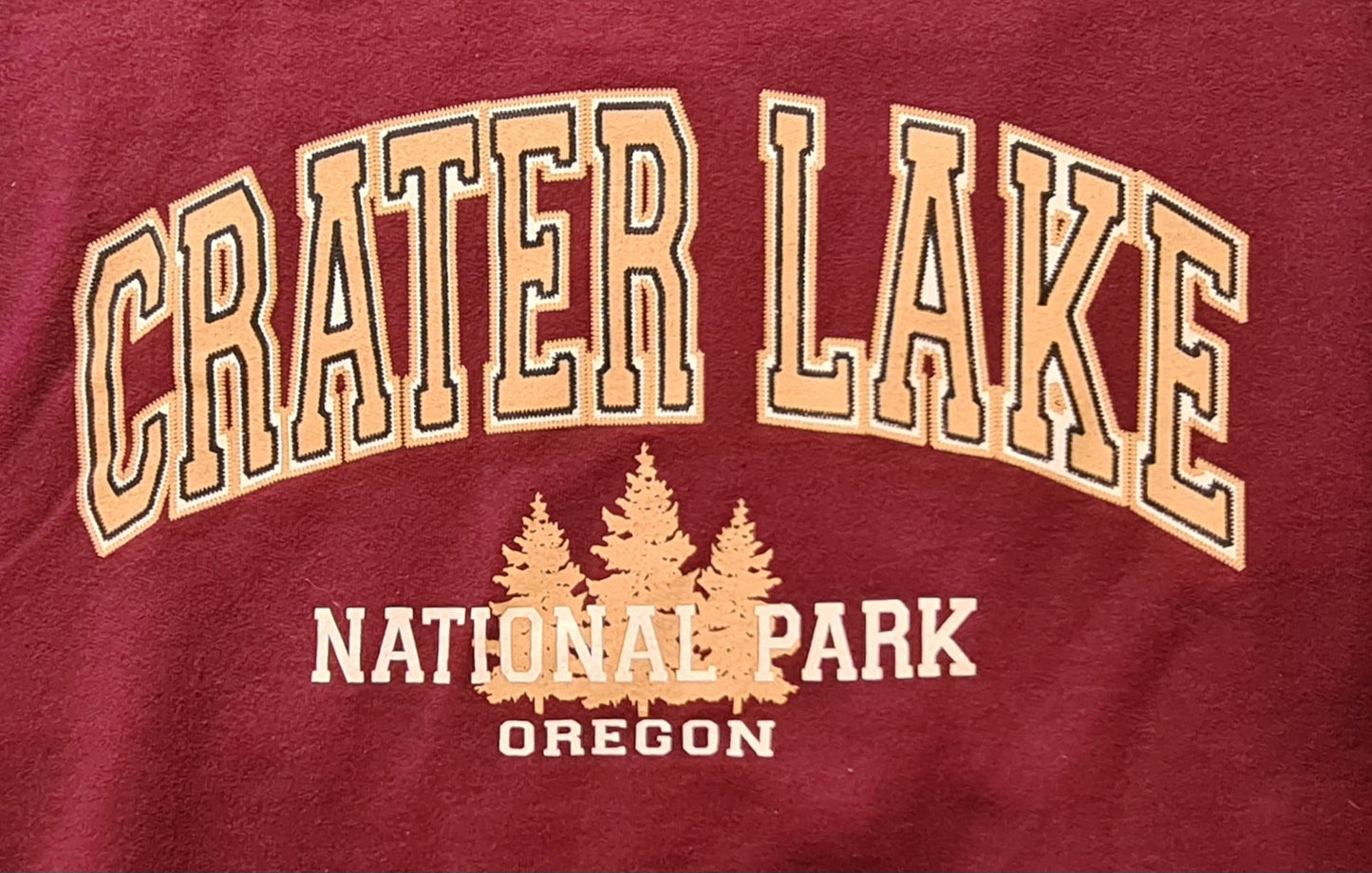 Detailansicht Crater Lake Oregon Frontprint in Beige