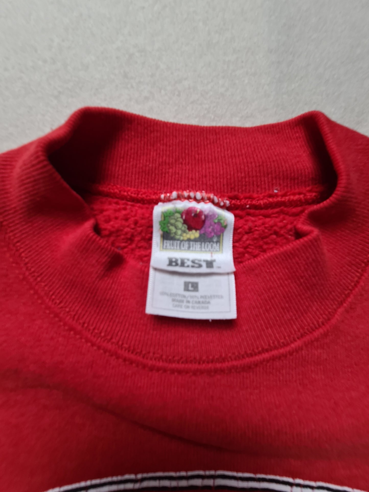 Fruit of the Loom Sweatshirt Rot – University Wisconsin Badgers (L)