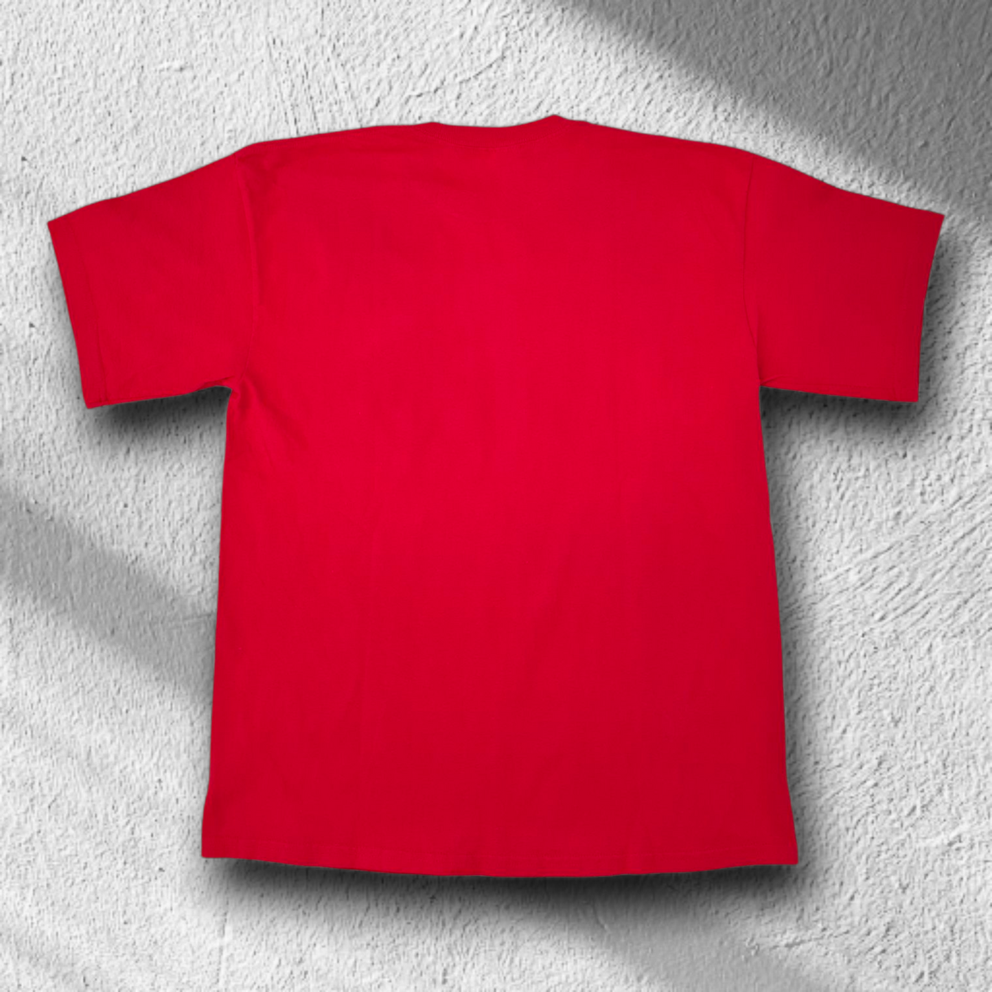 Rotes Gildan Ultra Cotton T-Shirt – Rückseite ohne Print,  Größe L
