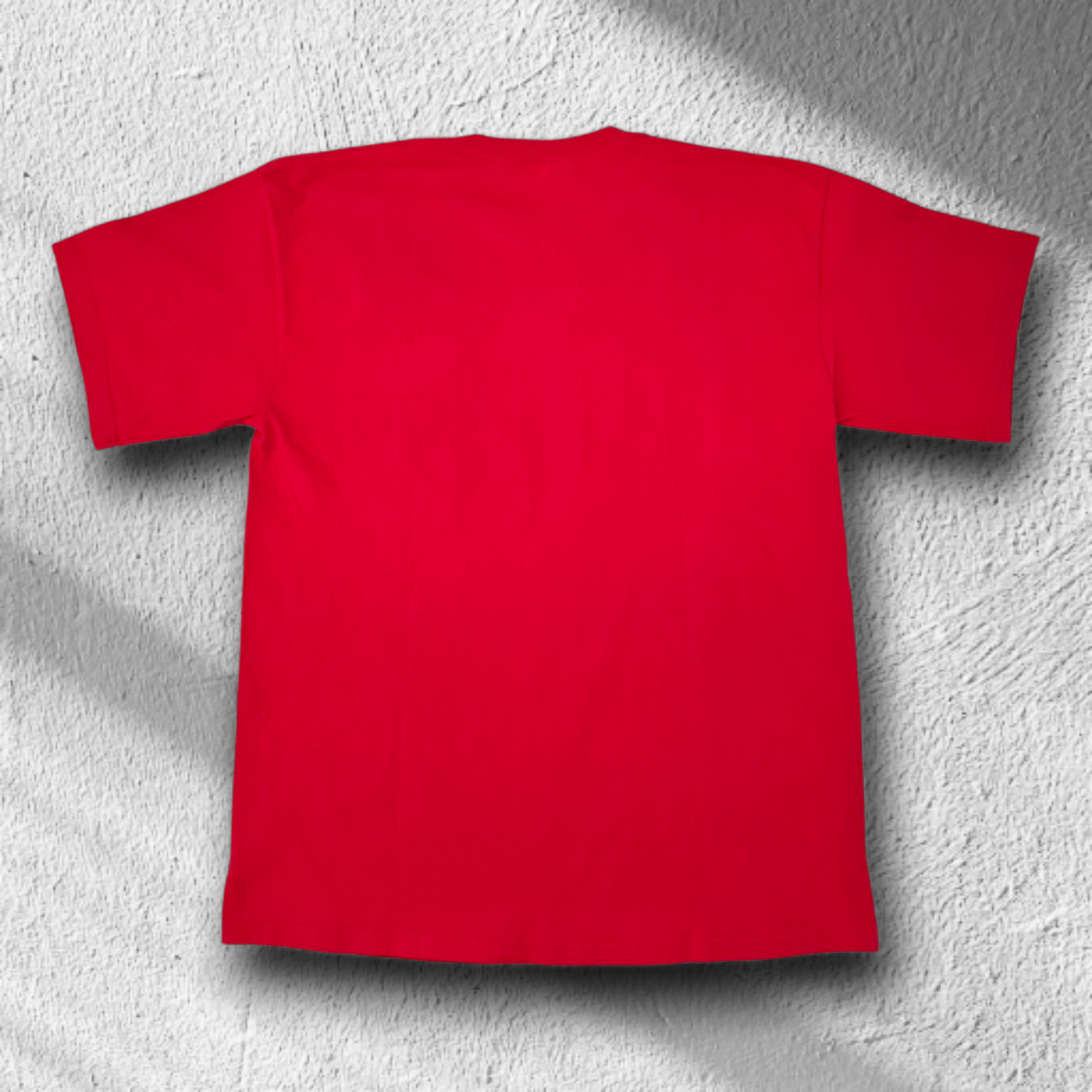 Rotes Gildan Ultra Cotton T-Shirt – Rückseite ohne Print,  Größe L