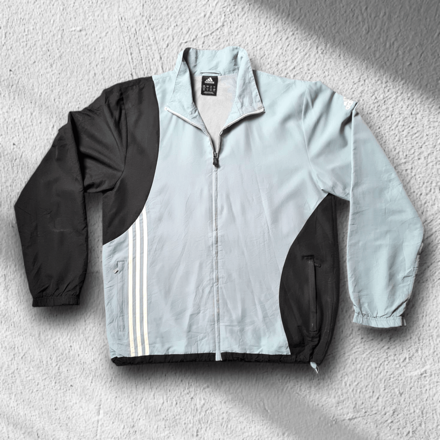 Adidas Retro Track Jacket | Mintblau & Schwarz (L)