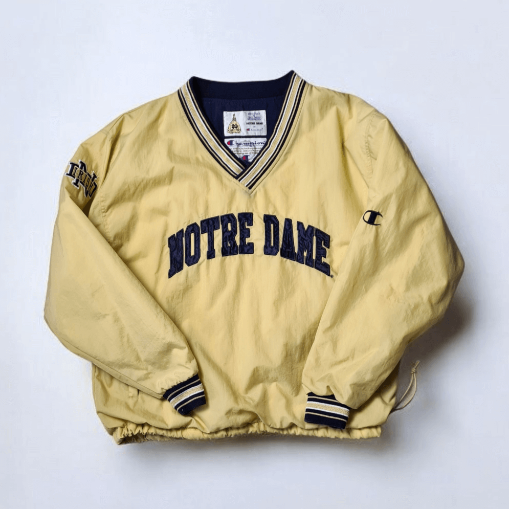 Vintage Champion Notre Dame Windbreaker – College Jacke (L)