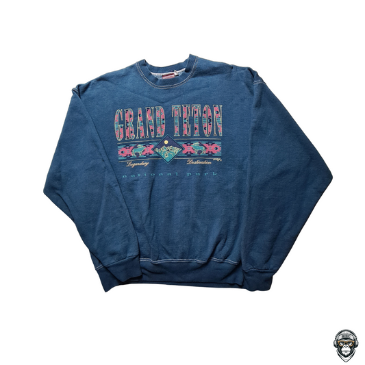 Fruit of the Loom Vintage Pullover mit Grand Teton Print (L)