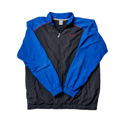 Nike Retro Track Jacket | Schwarz-Blau mit rotem Swoosh (XL)