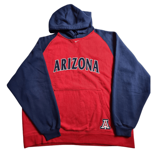 Vintage Nike Hoodie Arizona Wildcats | College Pullover | Rot/Blau (XL)