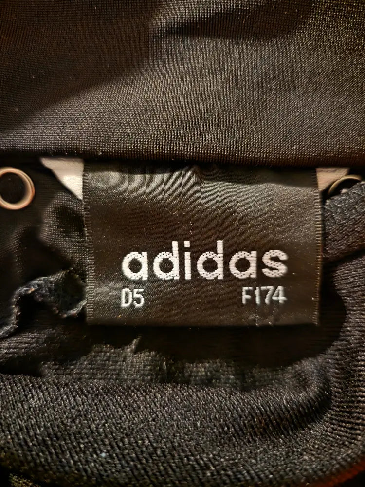 Adidas Track Jacket Kurzarm Colorblock Schwarz/Orange | Vintage 90s | L - Trainingsjacke