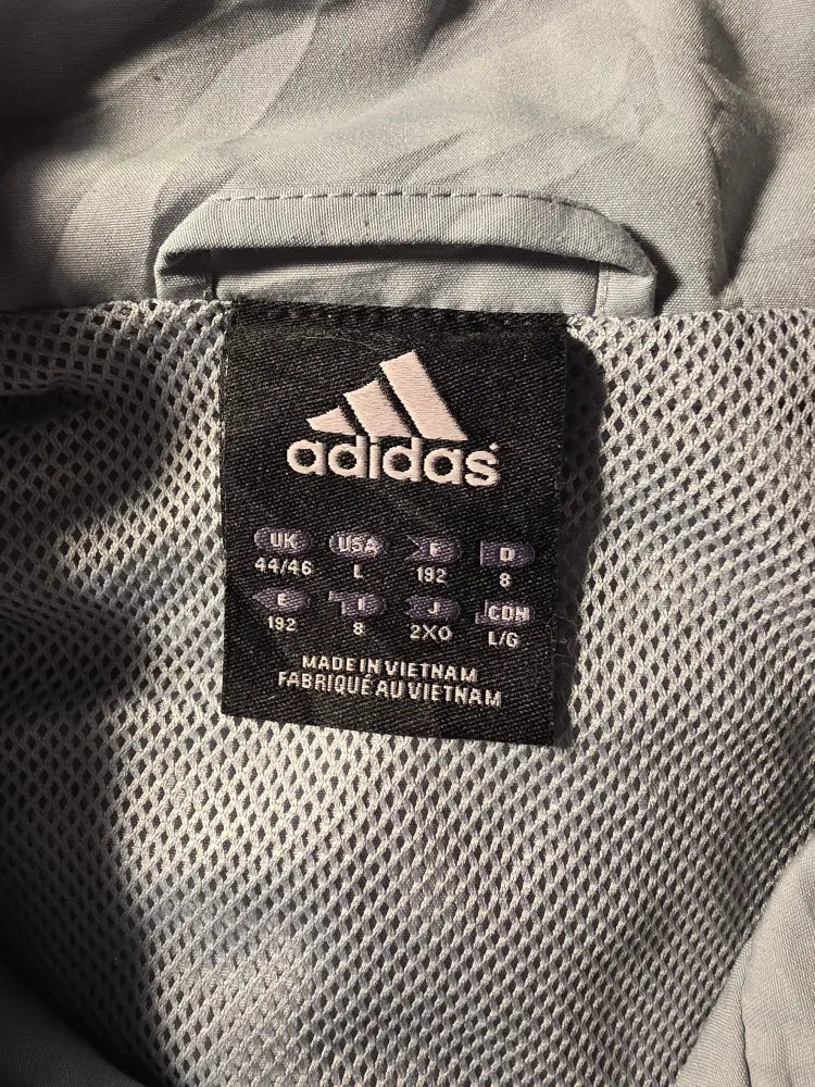 Adidas Trainingsjacke Colorblock Eisblau/Grau/Schwarz | 2010s | L - Jacke