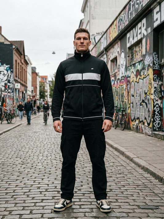 Nike Track Jacket Schwarz/Weiß Sneaker Edition | 2000s | XL Oversized