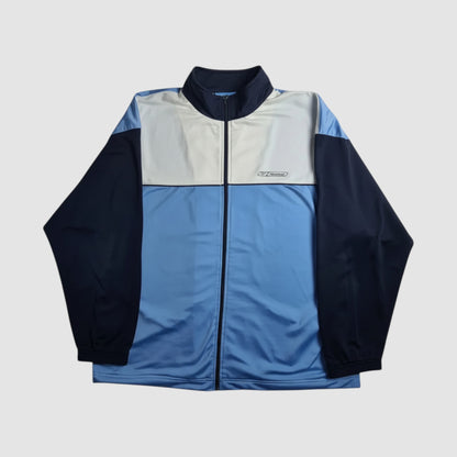 Reebok Track Jacket Colorblock Sky Blue/Navy | Y2K | XL Oversized
