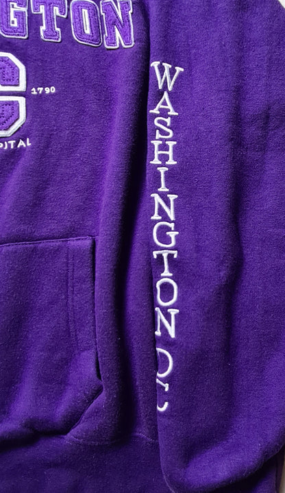 Washington DC Hoodie Lila – United States Capital Print (XXL)