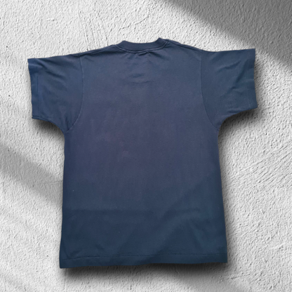 80s/90s Vintage Single Stitch T-Shirt Florida Ocean Print | Navy Blau | Größe M
