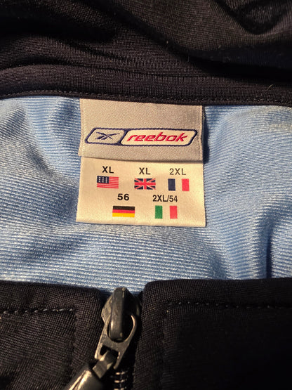 Reebok Track Jacket Colorblock Sky Blue/Navy | Y2K | XL Oversized