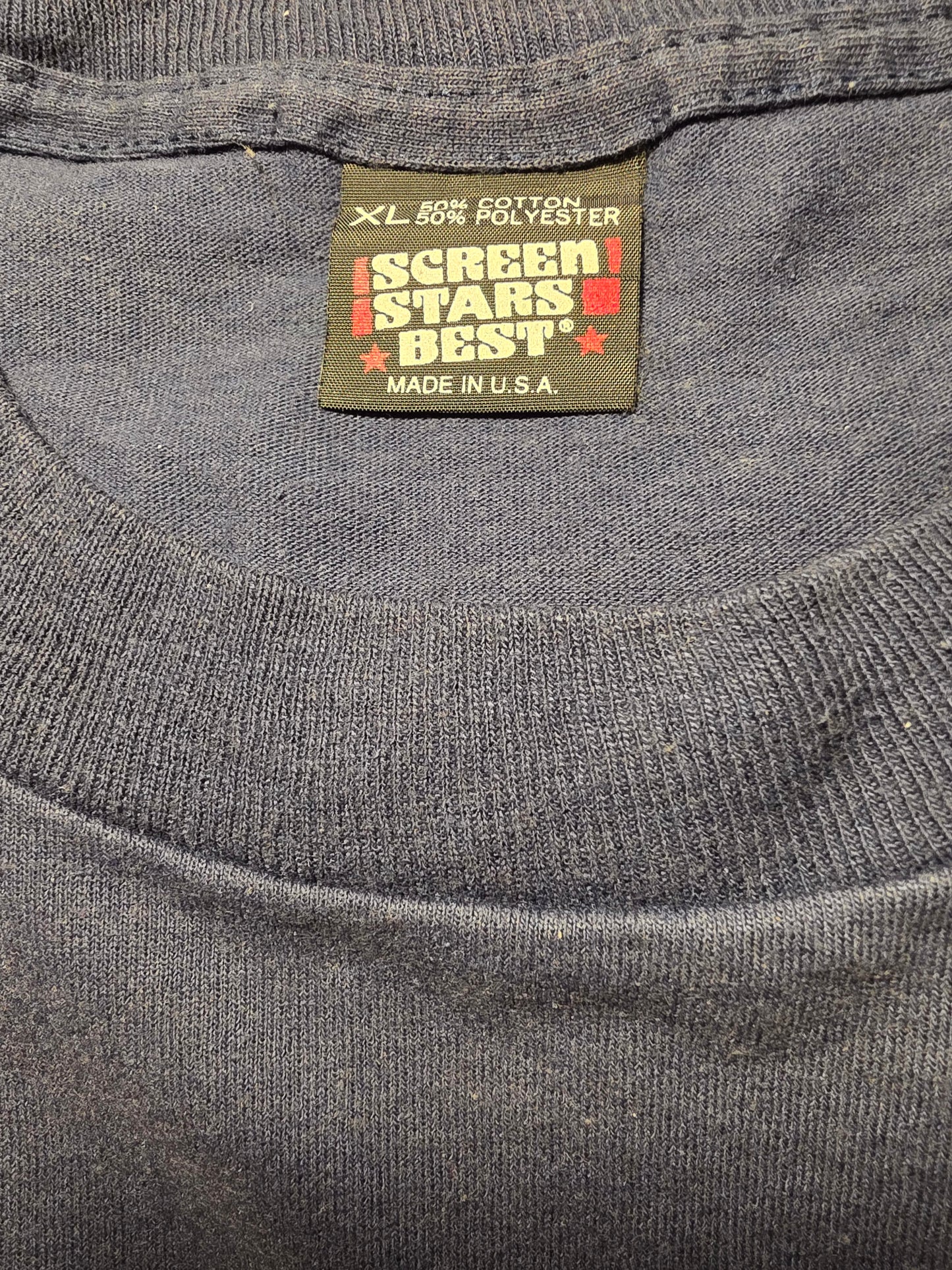 Screen Stars „Birmingham Alabama“ T-Shirt Single Stitch XL Navy