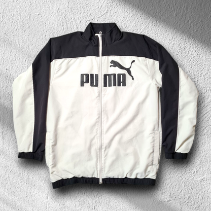 PUMA Trainingsjacke | Schwarz-Weiß | Retro Style | Größe M