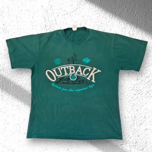 90s Vintage Single Stitch T-Shirt Aussie Themes Outback Life  | Seltenes Australien-Motiv
