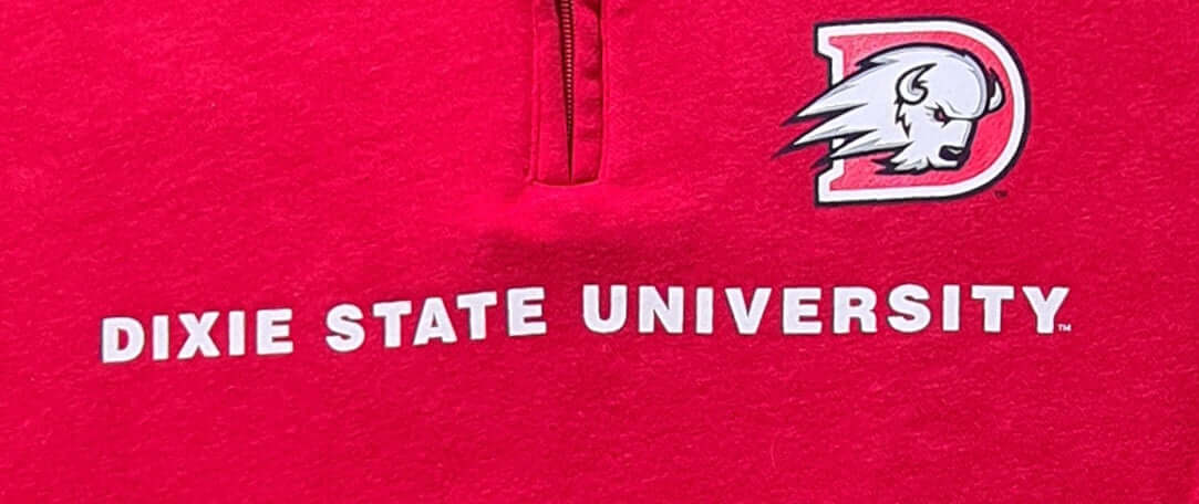 Dixie State University Quarter-Zip – Big Cotton – Rot (L)