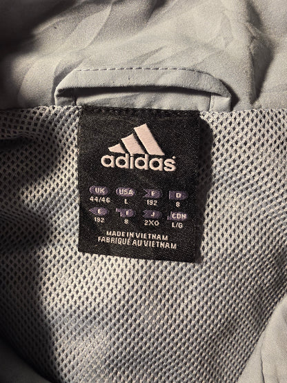Adidas Trainingsjacke Colorblock Eisblau/Grau/Schwarz | 2010s | L