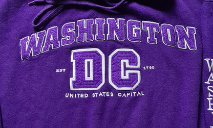 Washington DC Hoodie Lila – United States Capital Print (XXL)