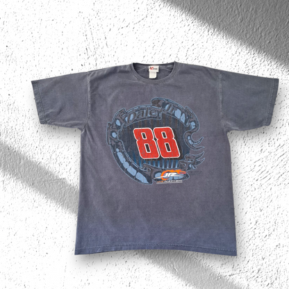 Vintage Grafik T-Shirt Dale Jr. 88 | Auf der Jagd nach Authentics | Grau | Größe L