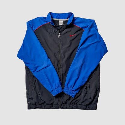 Nike Track Jacket Schwarz/Blau Roter Swoosh | 2000s Vintage | XL - Jacke