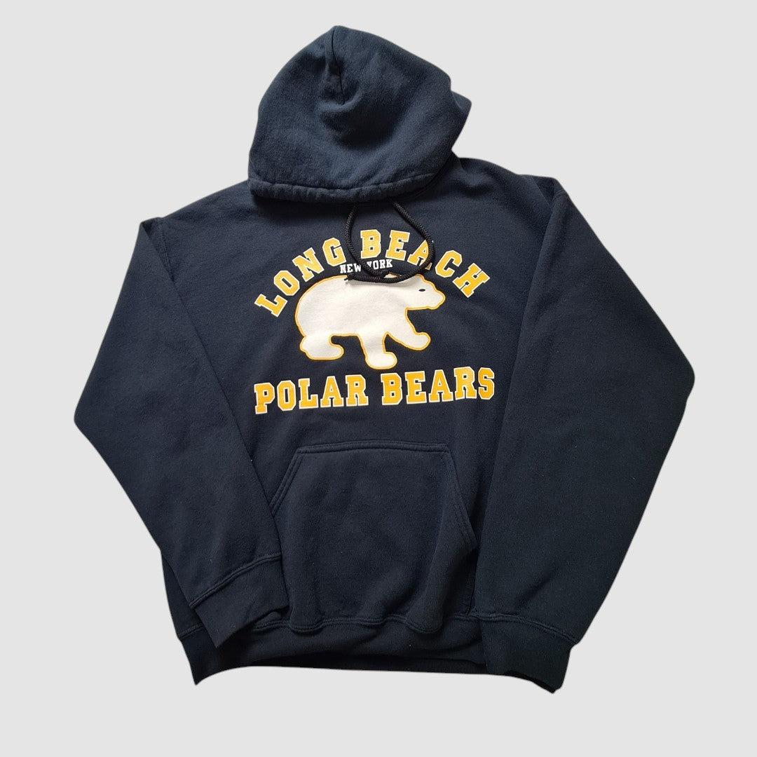 Gildan Heavy Blend Hoodie Navy – Long Beach Polar Bears Make-A-Wish Super Bowl 2014 Gr. M
