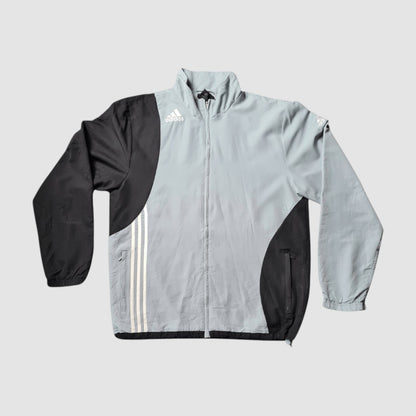 Adidas Trainingsjacke Colorblock Eisblau/Grau/Schwarz | 2010s | L