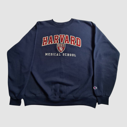 Champion Sweatshirt Harvard Medical School Navy | Vintage College | XL Oversized